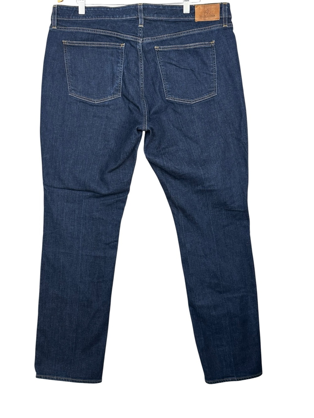 LRL Ralph Lauren Jeans Womens 18 Blue Dark Wash Straight Leg Denim Stretch - Picture 3 of 10